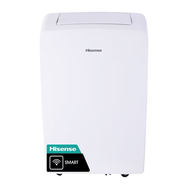 Hisense 8000-BTU DOE (115 Volt) weißes belüftetes tragbares Klimagerät mit Wi-Fi-Funktion und Fernbedienung kühlt 32,3 m²