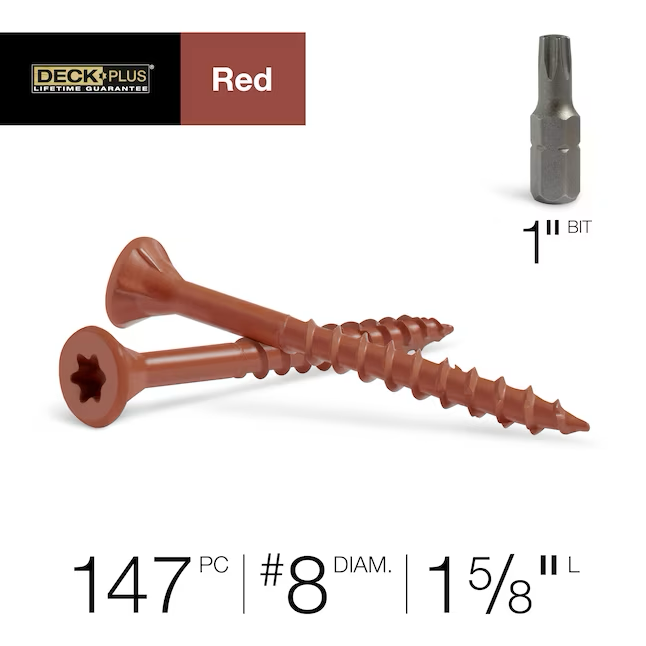 Deck Plus #8 x 1-5/8-in Wood To Wood Deck Screws (147-Per Box)