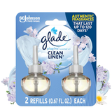 Glade Scented Oil 0.67-fl oz Clean Linen Refill Air Freshener (2-Pack)