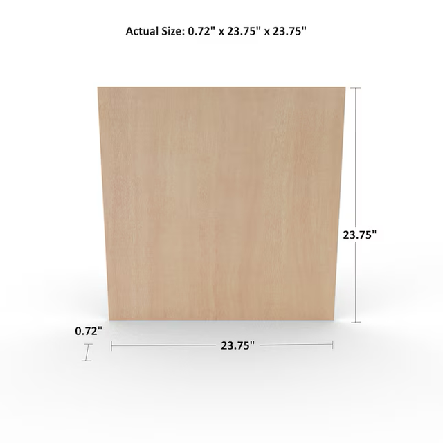 Madera contrachapada lijada Lauan de 3/4 pulg. x 2 pies x 2 pies