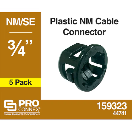 Conectores de plástico a presión Sigma ProConnex de 3/4 pulg. para conductos (paquete de 5)