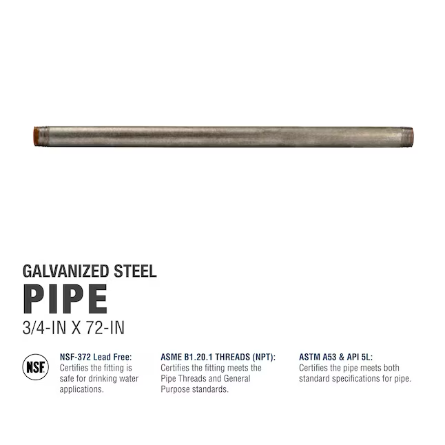 Southland 3/4-in x 72-in Galvanized Pipe