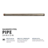 Southland 3/4-in x 72-in Galvanized Pipe