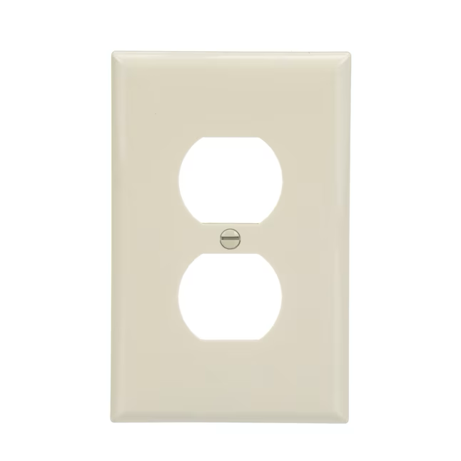 Eaton 1-Gang Midsize Light Almond Polycarbonate Indoor Duplex Wall Plate (10-Pack)