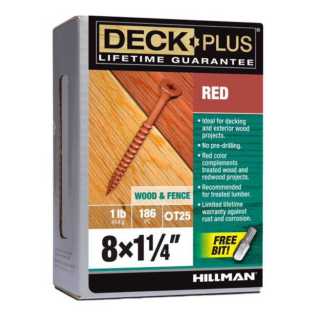 Deck Plus #8 x 1-1/4-in Wood To Wood Deck Screws (186-Per Box)