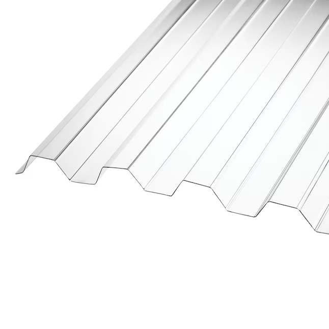 AmeriLux International CoverLite 2.16-Feet x 12-Feet Corrugated Clear Polycarbonate plastic Roof Panel