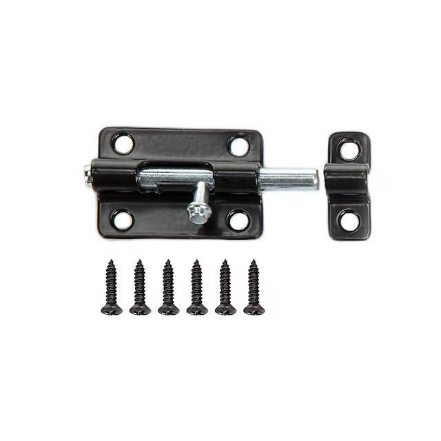 RELIABILT 3-in Black Steel Barrel Bolt