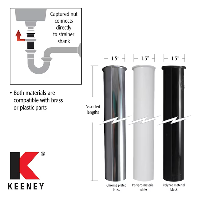 Keeney 1-1/2-in Plastic Sink Tailpiece