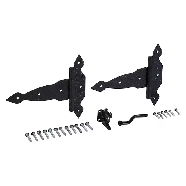 National Hardware 8-in Black Gate Hardware Kit