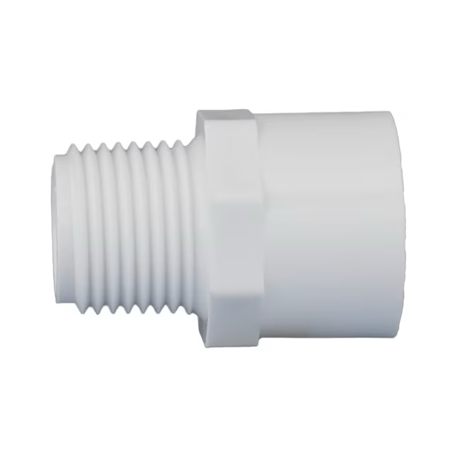 Adaptador macho de PVC Charlotte Pipe de 1/2 pulgada, cédula 40