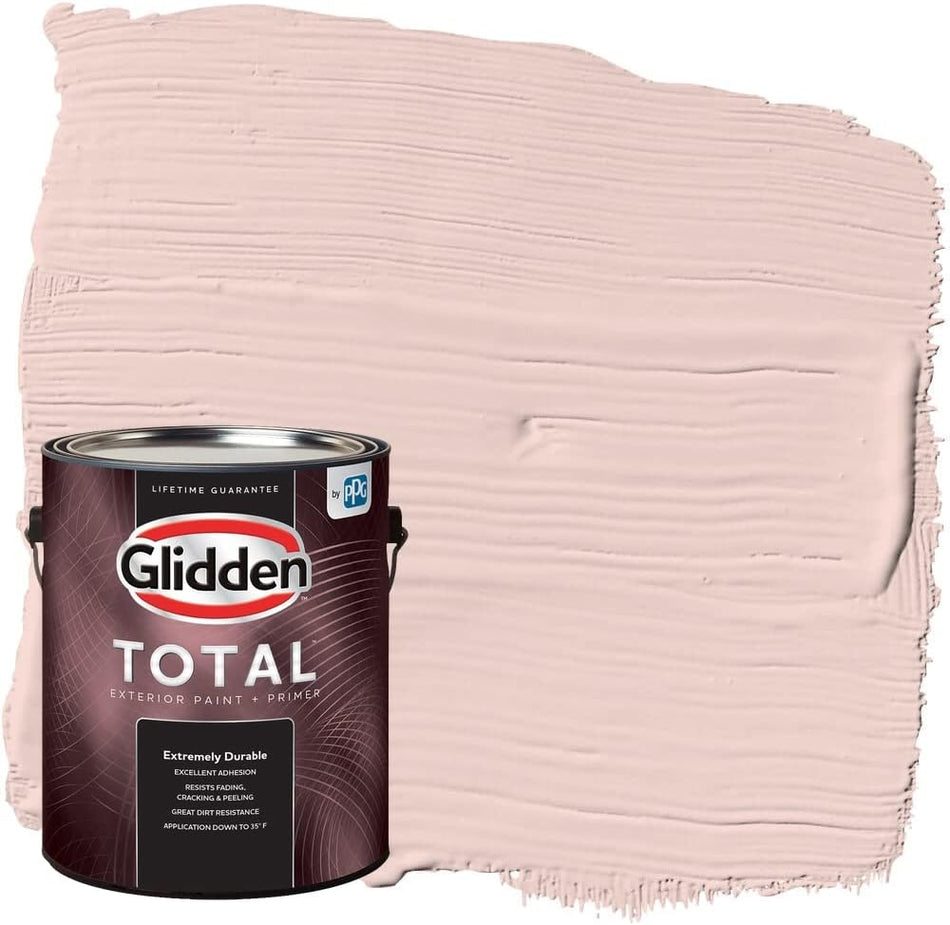 Glidden Total Exterior Paint & Primer Semi-Gloss, Honeysweet