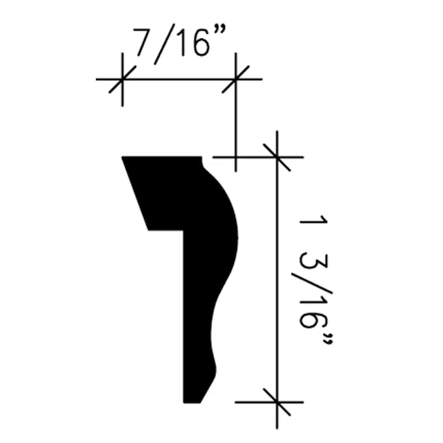 Inteplast Group Building Products 7/16-in x 1-3/16-in x 8-ft Finished Polystyrene Drip Cap