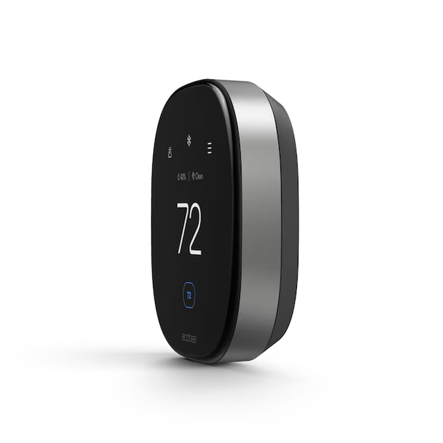 Termostato y sensor de ambiente ecobee Premium Black con compatibilidad Wi-Fi