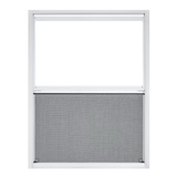 Project Source 40000 Series Replacement 30-in x 40-in x 1-3/4-in Jamb Aluminum Aluminum Single-glazed Single Hung Window Half Screen Included