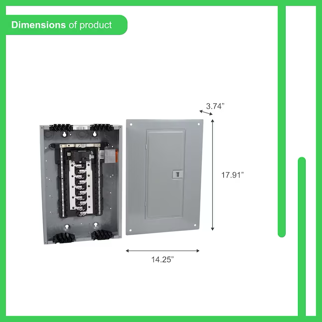 Square D Homeline 100-Amp 20-Spaces 40-Circuit Indoor Main Breaker Plug-on Neutral Load Center (Value Pack)