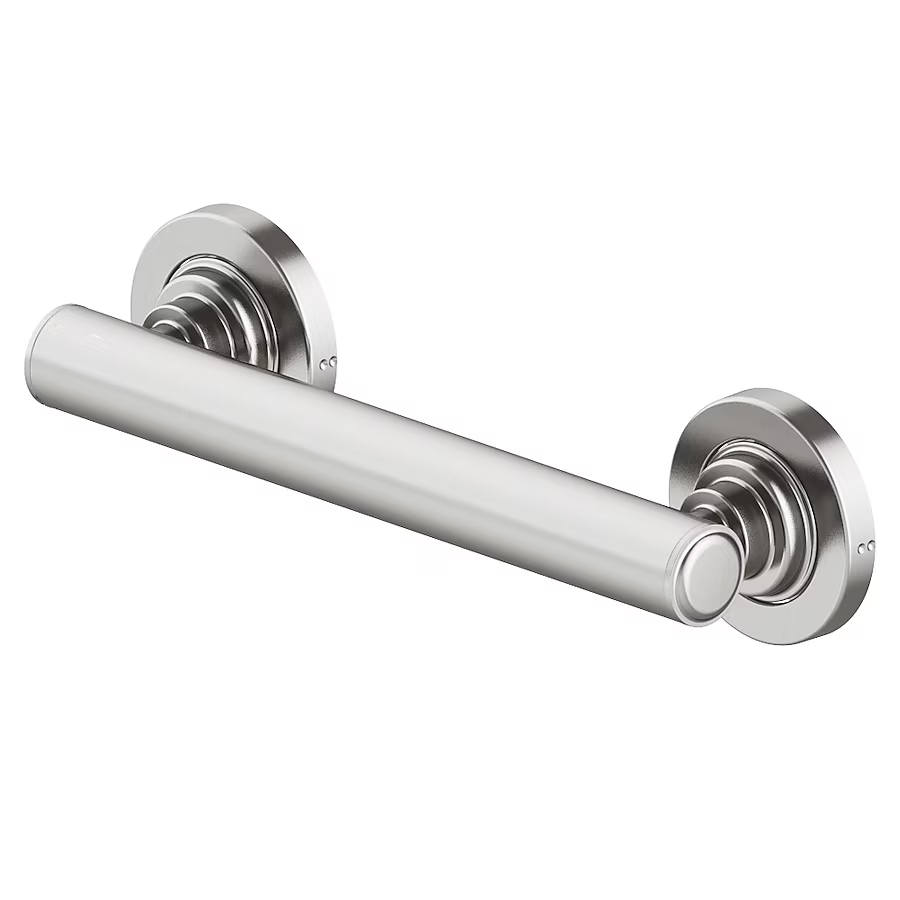 allen + roth Townley 9-in Brushed Nickel Wall Mount ADA Compliant Grab Bar (500-lb Weight Capacity)