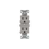 Eaton Arrow Hart 15-Amp 125-volt Residential/Commercial Duplex Outlet, Gray