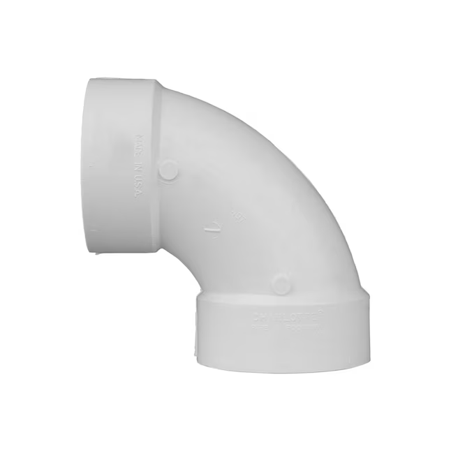 Charlotte Pipe 2-in PVC DWV Schedule 40 90 Degree Hub Elbow