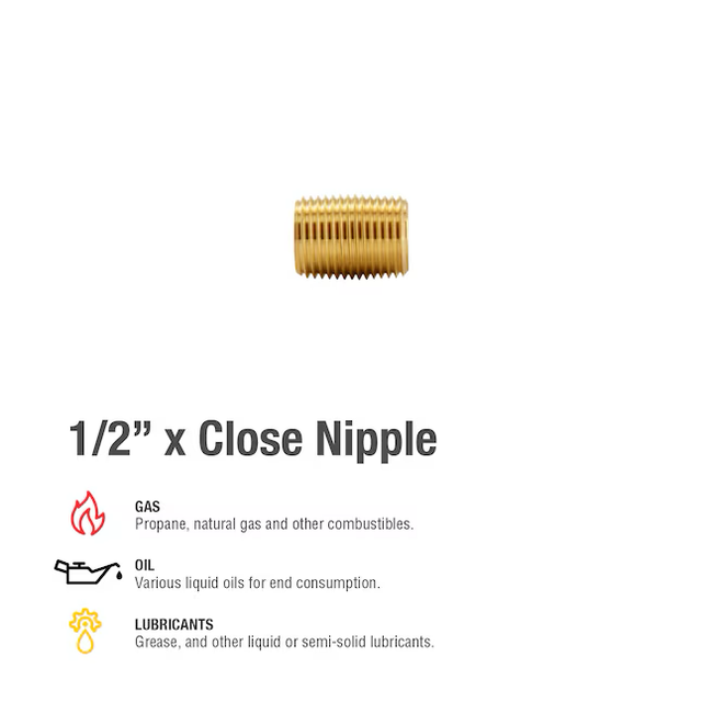 Proline Series 1/2-in x 1/2-in Threaded Male Adapter Nipple Fitting