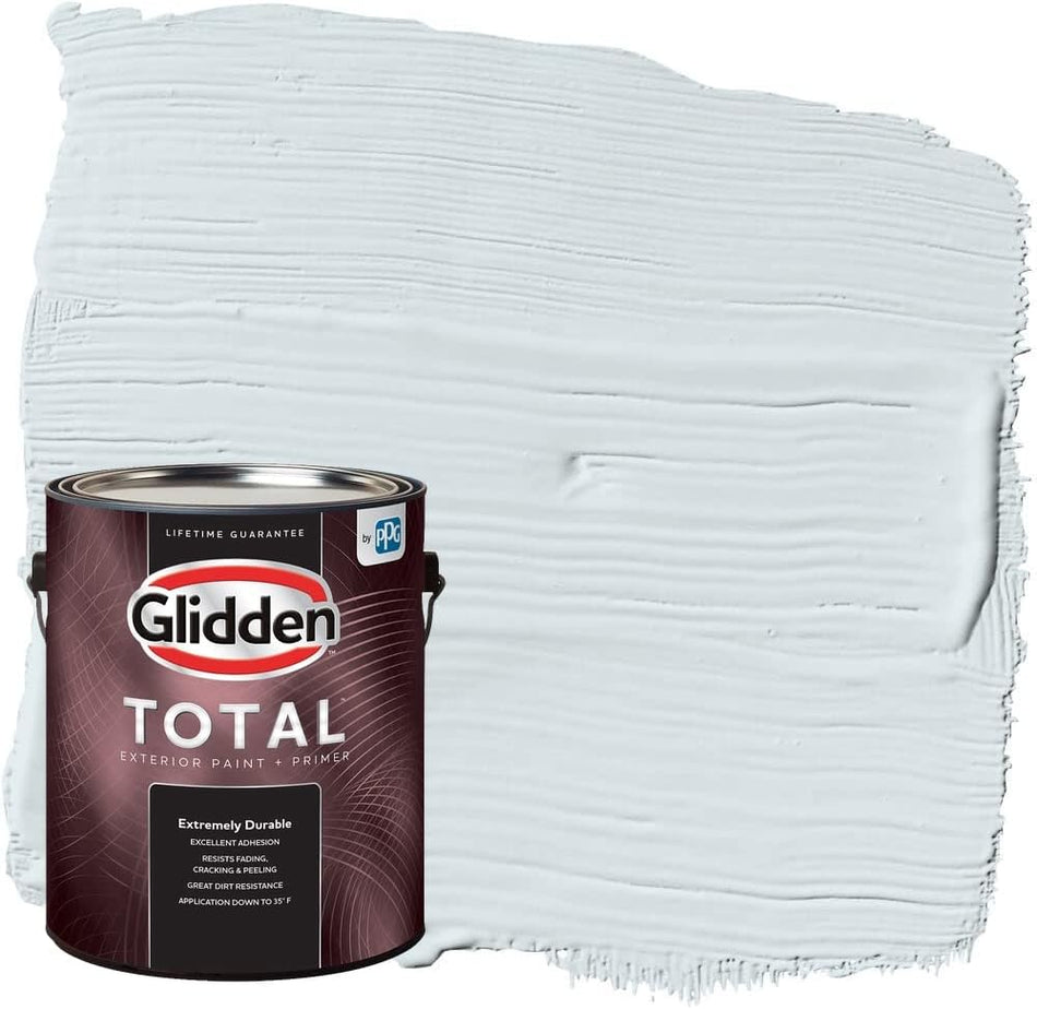 Glidden Total Außenfarbe und Grundierung, seidenmatt, blauer Rauch