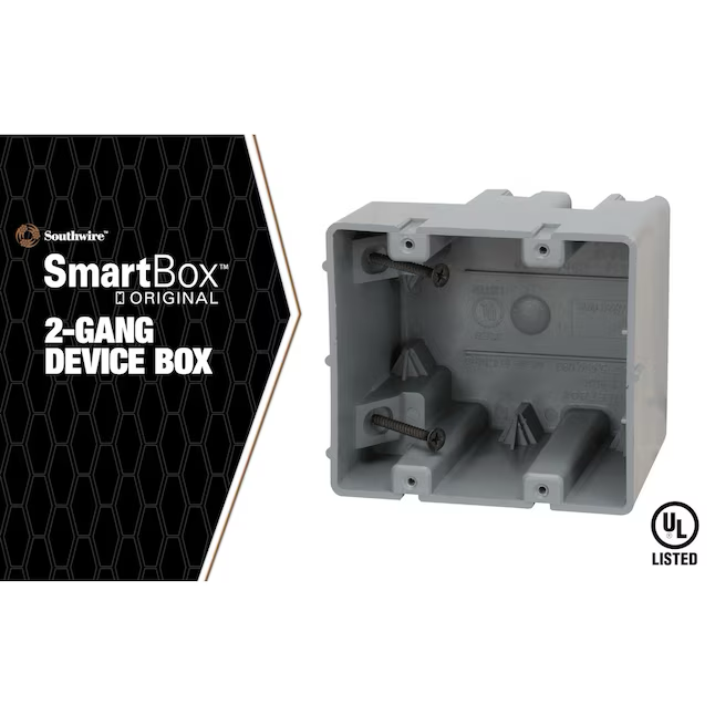 Madison Electric Products Smart box 2-Gang Polycarbonate New Work/Old Work Adjustable Electrical Box