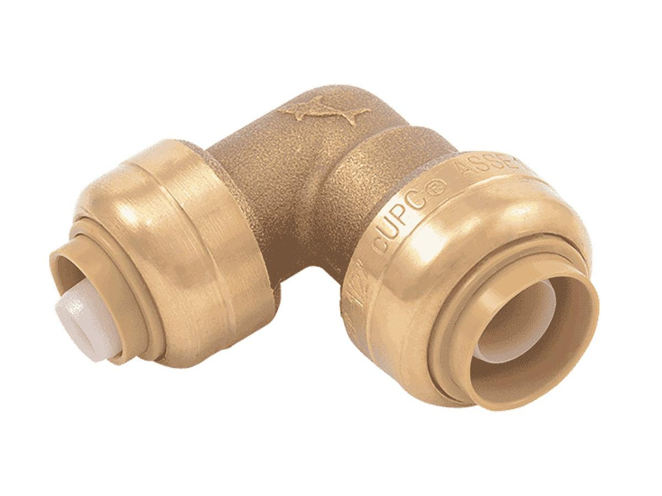 SharkBite 1/2 in. x 3/8 in. (1/2 in. OD) Brass Push Reducing Elbow