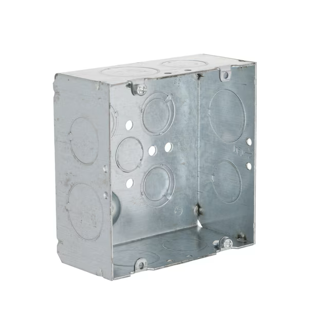 Hubbell RACO 2-Gang Galvanized Steel New Work Square Electrical Box