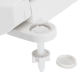 EZ-FLO Kunststoff-Toilettensitz, rund, weiß, mit Absenkautomatik