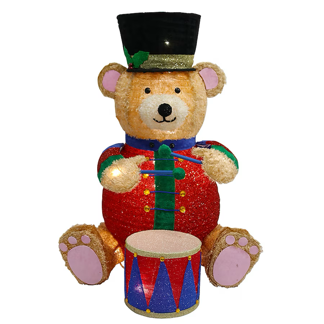 Holiday Living 4-ft LED Pop Up Bear Drummer Decoration