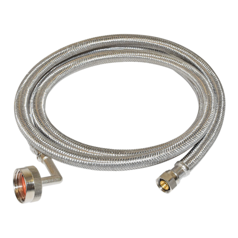 Eastman 3/8 in. Comp. X 3/4 in. FHT x 8 ft. Braided Stainless Steel Dishwasher Connector