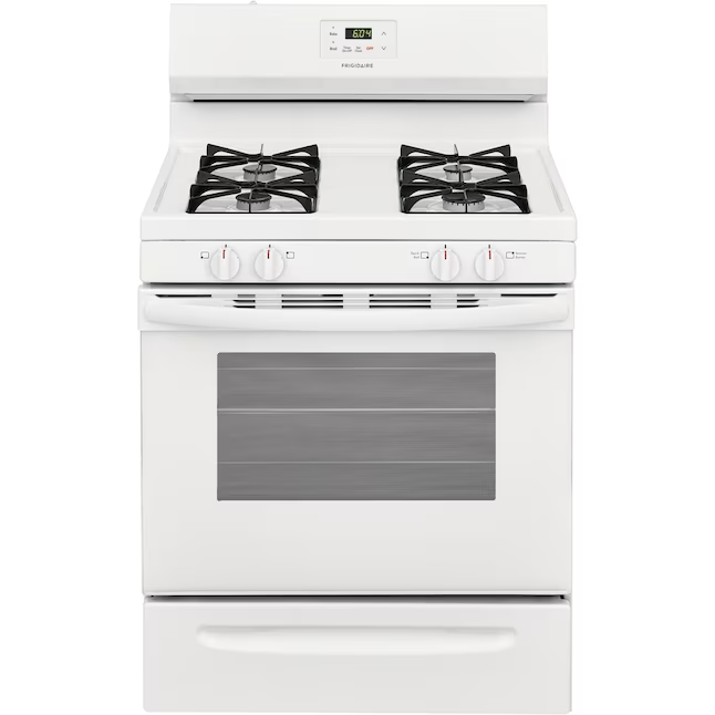 Frigidaire 30-in 4 Burners 5-cu ft Freestanding Natural Gas Range (White)