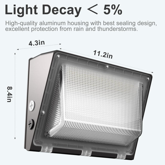 SABER SELECT LED WallPack Security Light 150W (11.2 in. L x 8.4 in. H x 4.3 in. W)