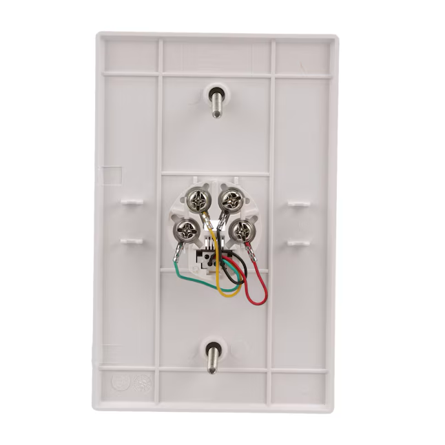 Eaton 1-Gang Midsize White Thermoplastic Indoor Wall Plate