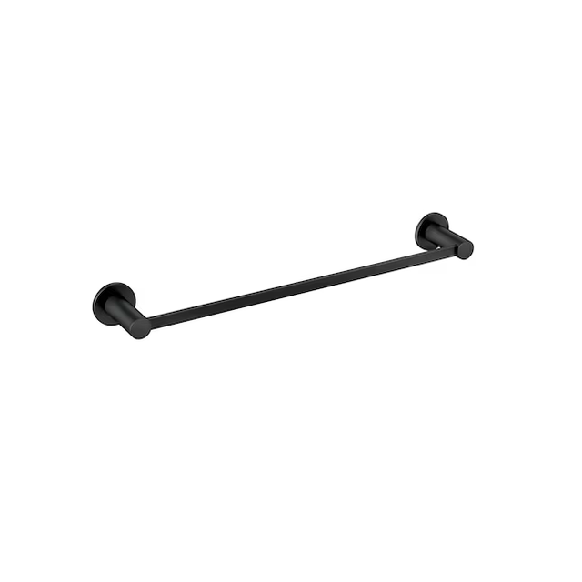 Juego de accesorios decorativos para baño de 3 piezas Avri de Moen en negro mate con barra para toallas, soporte para papel higiénico y aro para toallas