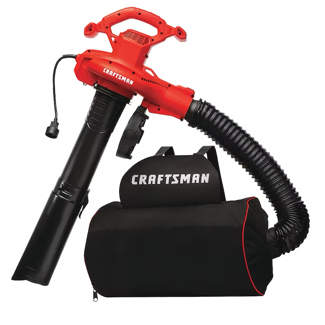 Soplador de hojas de mochila eléctrico con cable CRAFTSMAN 450-CFM 260-MPH 