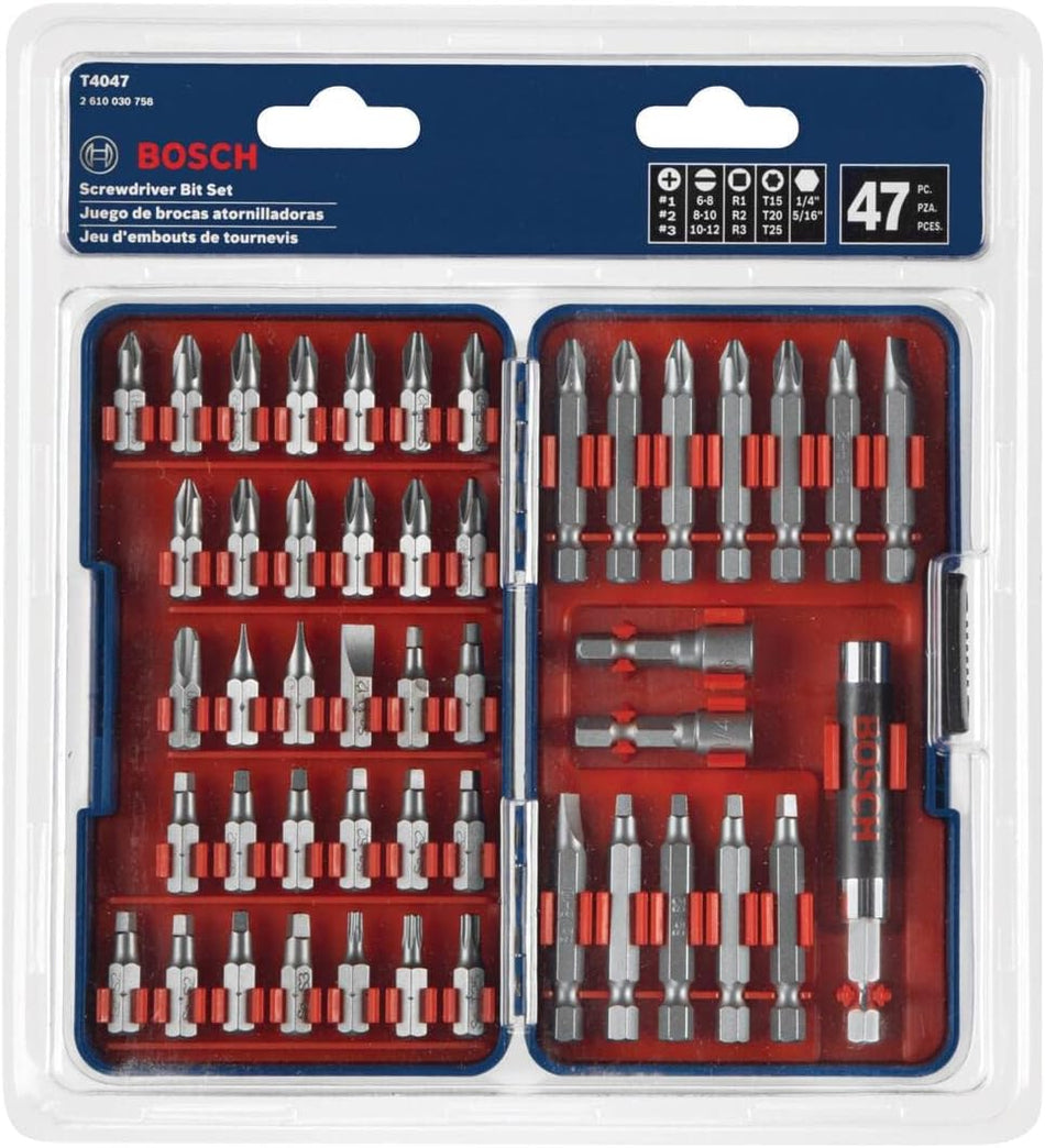 Bosch 47-Piece High-Carbon Steel Hex Shank Screwdriver Bit Assorted Set