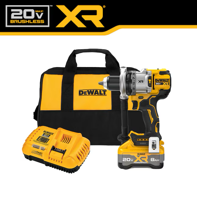 DEWALT XR 1/2-in 20-volt Max Variable Brushless Cordless Hammer Drill (1-Battery Included)