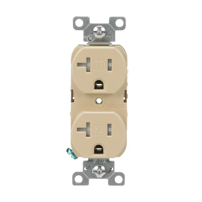 Eaton Arrow Hart 20-Amp 125-volt Tamper Resistant Residential/Commercial Duplex Outlet, Ivory