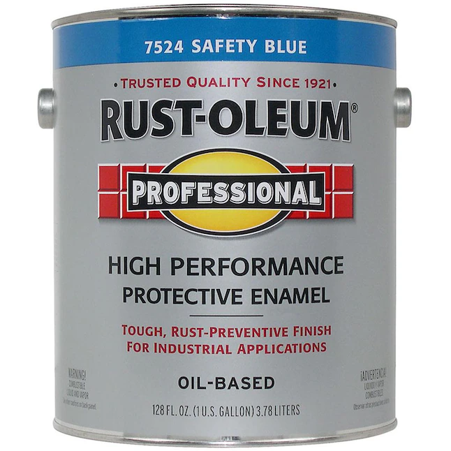 Rust-Oleum Professional Gloss Safety Blue Interior/Exterior Oil-based Industrial Enamel Paint (1-Gallon)