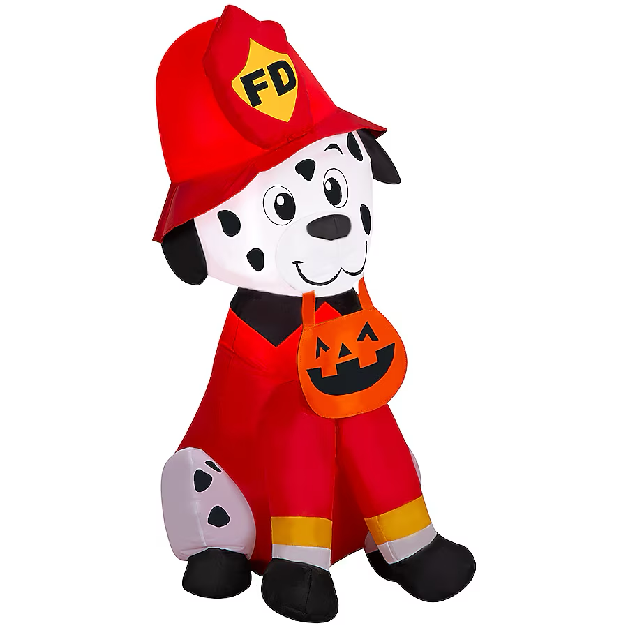 Haunted Living 3.5-ft LED Firefighter Dalmation Dog Inflatable