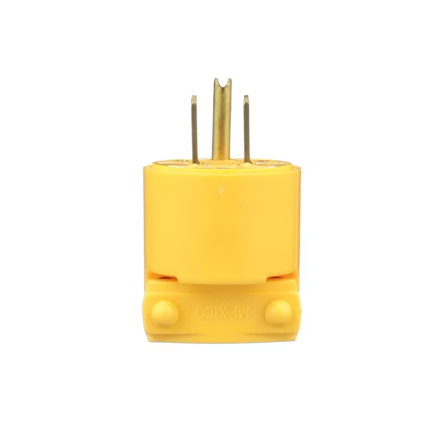 Eaton 15-Amp 125-Volt NEMA 5-15 3-wire Grounding Heavy-duty Straight Plug, Yellow