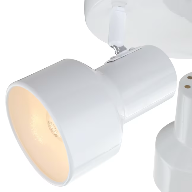 Project Source 3-Light 12.75-in White Flush Mount Light