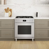 Bosch 800 Series Industrial Style 30-in 5 Burners 3.7-cu ft Freestanding Natural Gas Range (Stainless Steel)