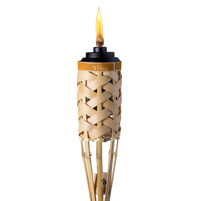 TIKI 12 oz BiteFighter R2L Torch Fuel 57-in Tan Bamboo Garden Torch