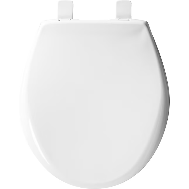 Mansfield Plastic White Round Soft Close Toilet Seat