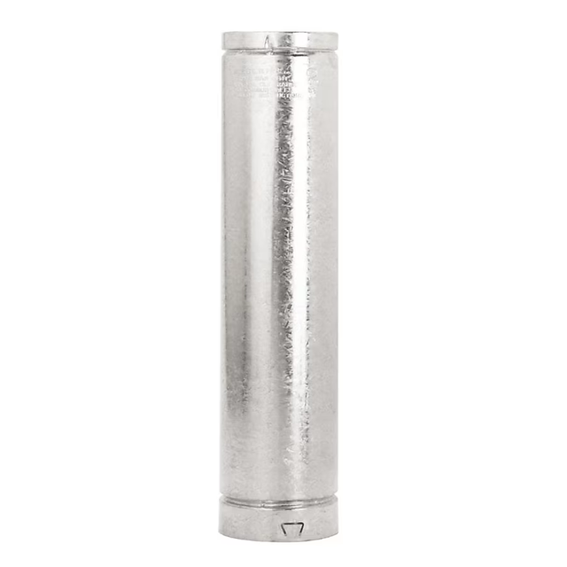 Selkirk 4-in x 18-in Galvanized Steel Gas Vent Pipe with Lock Tab Feature and Die Formed Ends