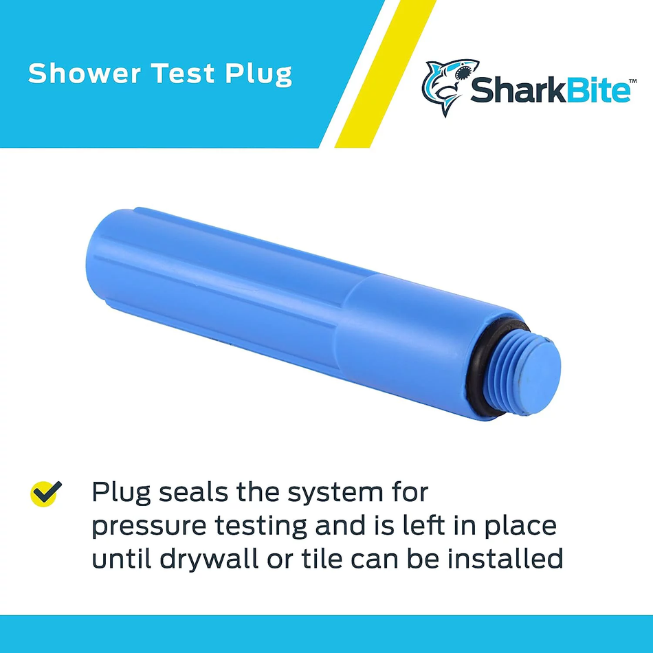 Tapón de prueba para suministro de ducha SharkBite (1/2 pulg. MNPT)