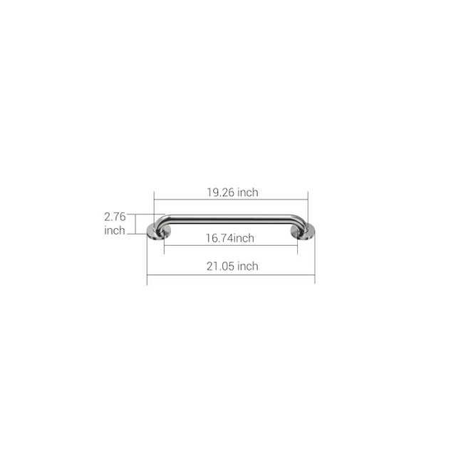 Project Source Concealed Screw 18-in Stainless Wall Mount ADA Compliant Grab Bar (500-lb Weight Capacity)