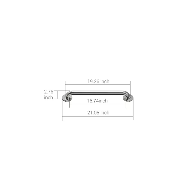 Project Source Concealed Screw 18-in Stainless Wall Mount ADA Compliant Grab Bar (500-lb Weight Capacity)