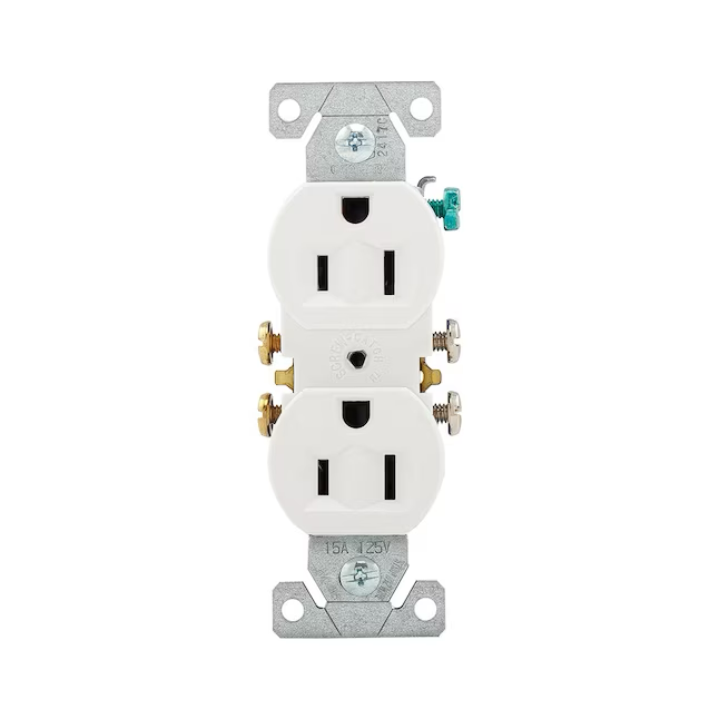 Eaton 15-Amp 125-volt Residential Duplex Outlet, White (10-Pack)